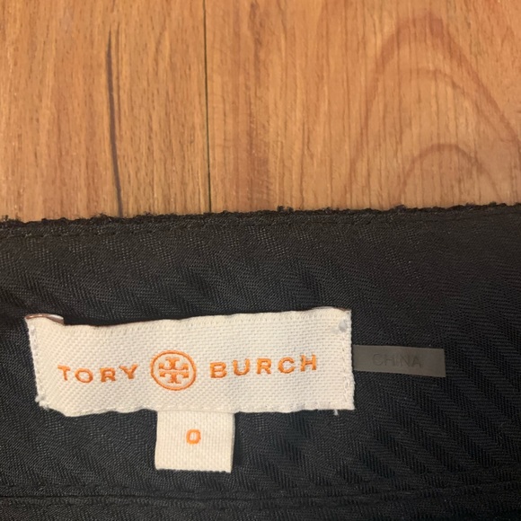 Tory Burch Black Silk Straight Leg Dress Pants - Picture 7 of 8